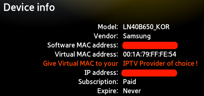 get working mac address for stb emulator